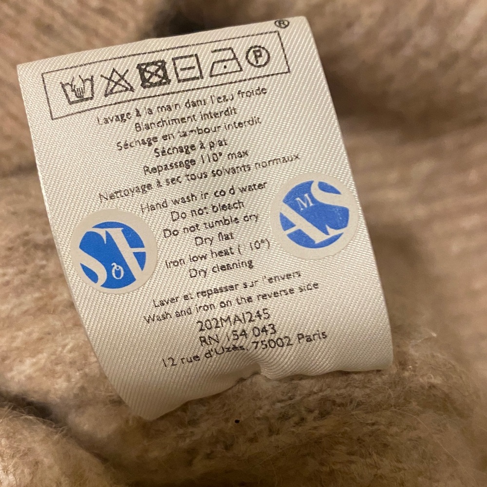 Sezane Otis Jumper S Mottled Beige - Picture 6 of 6